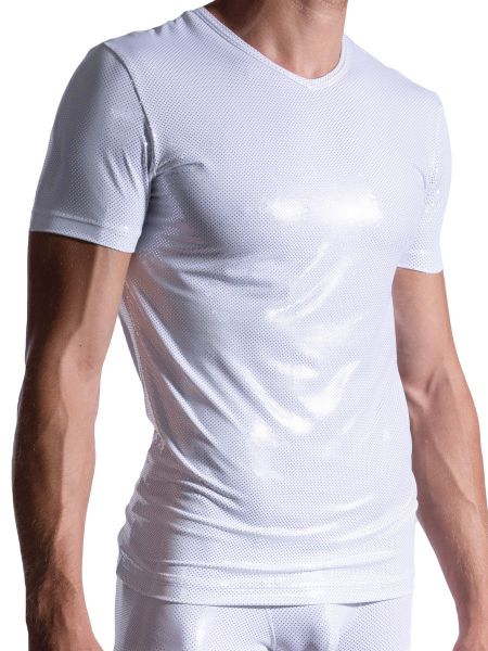 MANSTORE M2188: V-Neck-Shirt, weiß