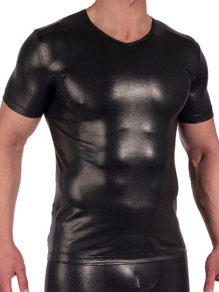 MANSTORE M2369: V-Neck-Shirt, schwarz